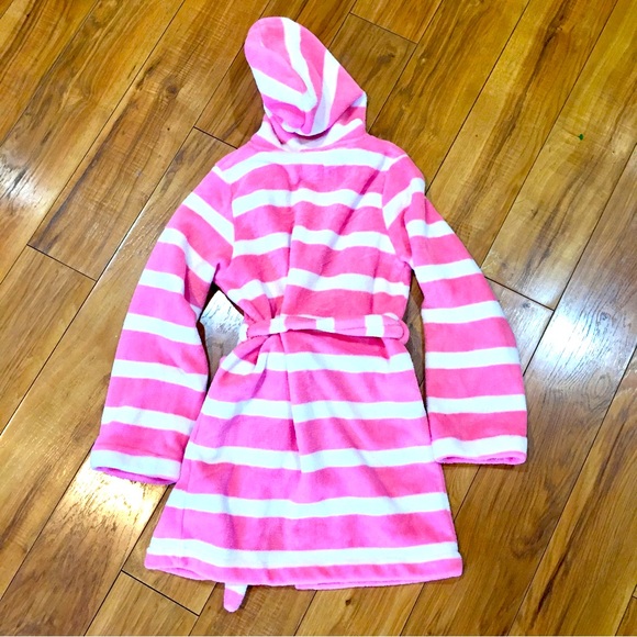 OUR GENERATION big girl pink white stripe cozy robe Medium - Picture 3 of 4
